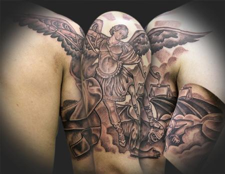 St Michael Tattoo Design Ojas Pathak